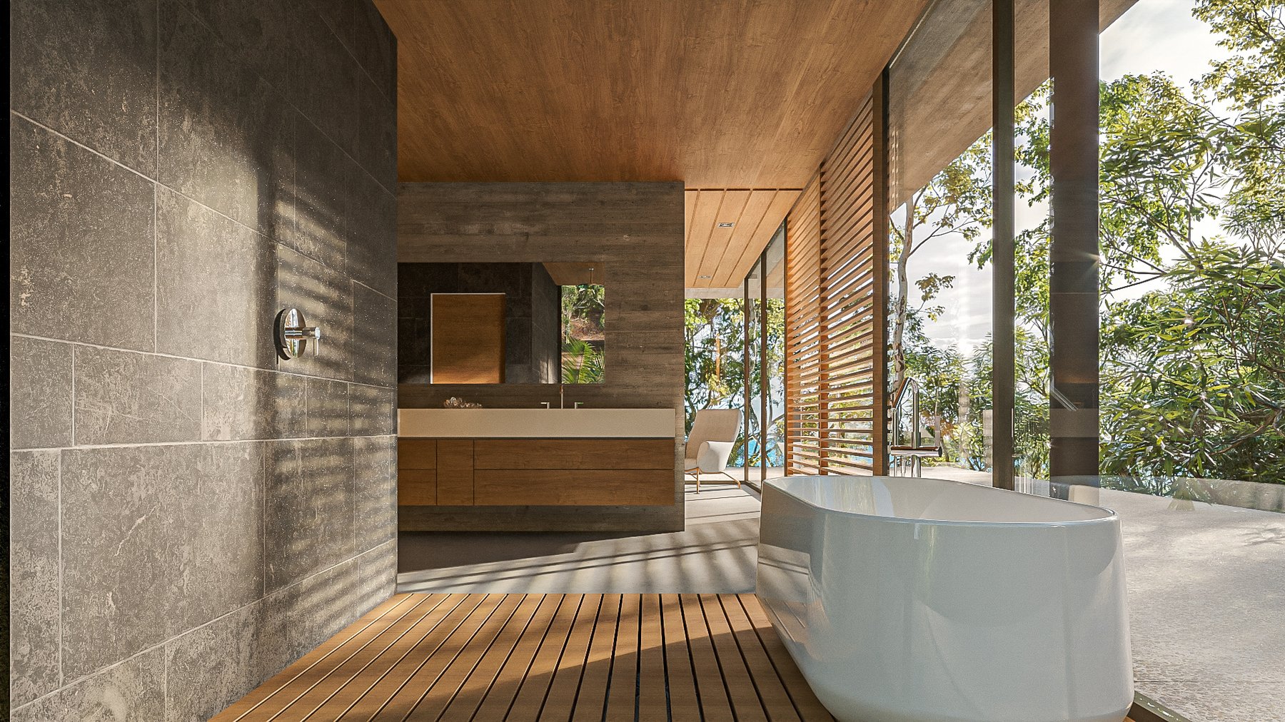 Waterfall House — residential architecture, Osa Peninsula, Costa Rica